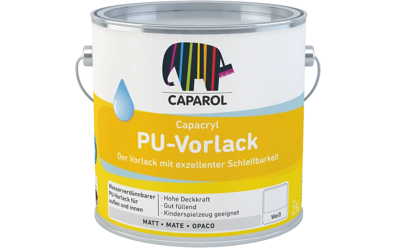 Capacryl PU-Vorlack Biely vodorozpustný polyuretán – akrylový základný email na drevo