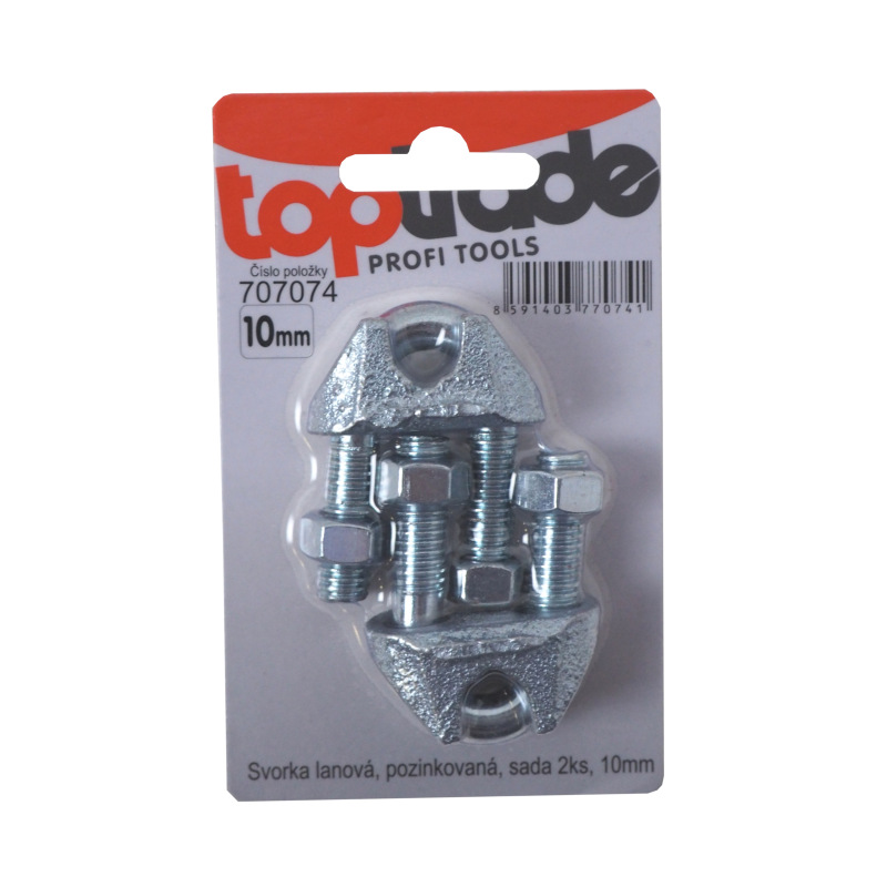 TOPTRADE svorka lanová, pozinkovaná, balenie 2 ks, 10 mm 1