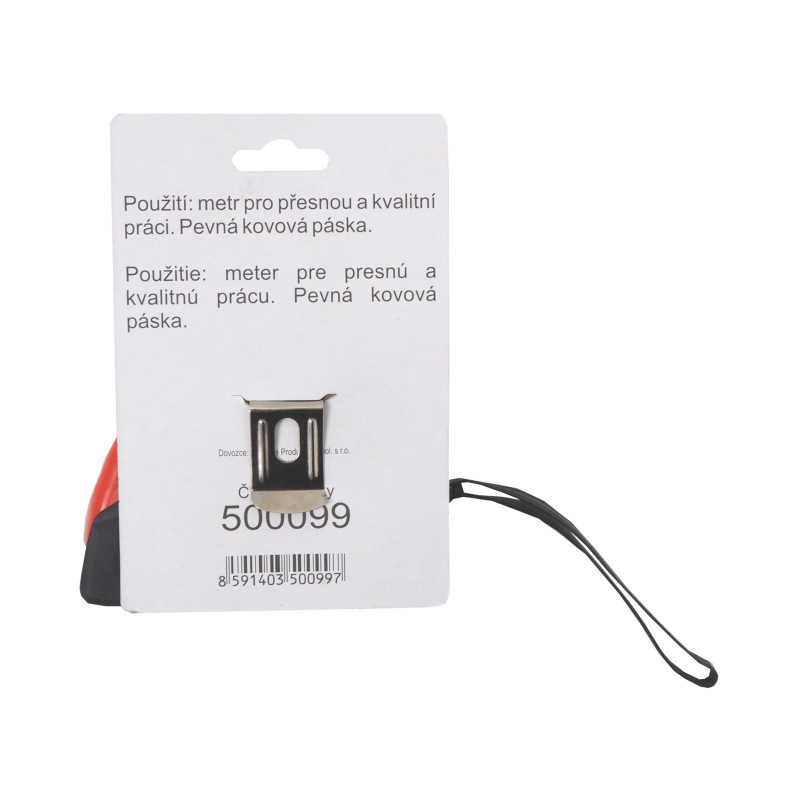 TOPTRADE meter zvinovací, s pogumovaným obalom a magnetom, 25 mm x 10 m 2