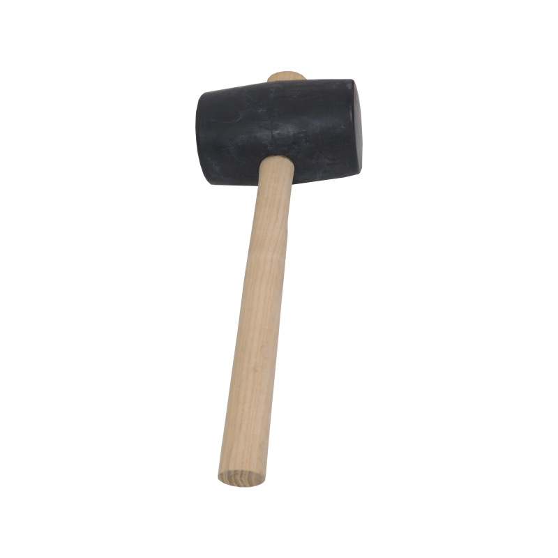 TOPTRADE kladivo gumené, čierne, s bukovou rukoväťou, O 55 mm/510 g, certifikované, profi 6