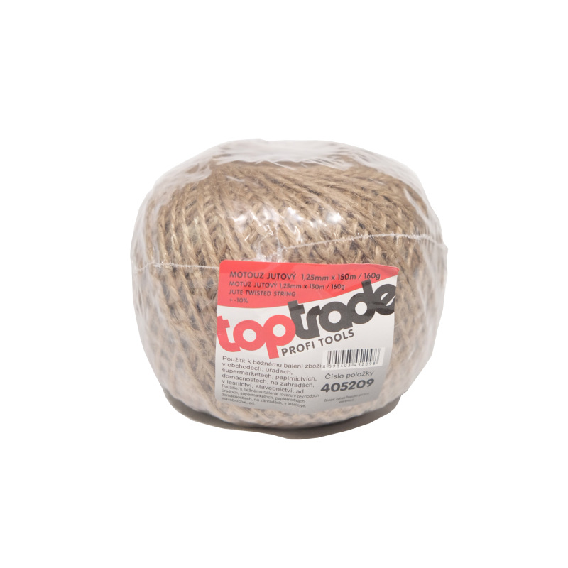 TOPTRADE motúz juta, 160 g, O 1,25 mm x 150 m 1