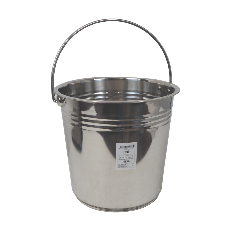 TOPTRADE vedro nerezové, 18 l 2