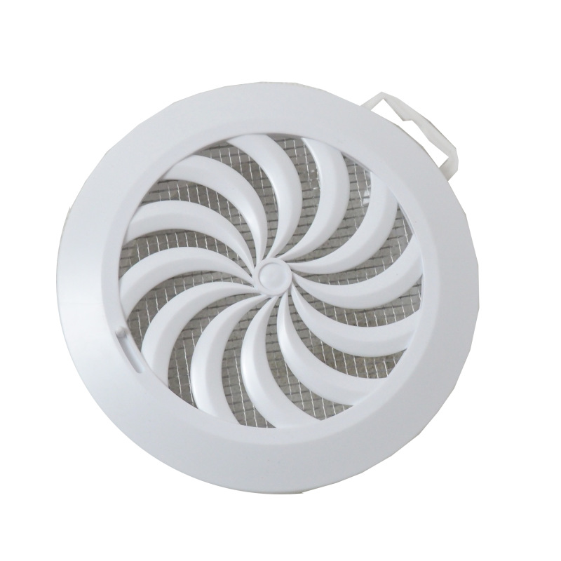 TOPTRADE mriežka vetracia, plastová, biela, guľatá, O 135/100 mm 5