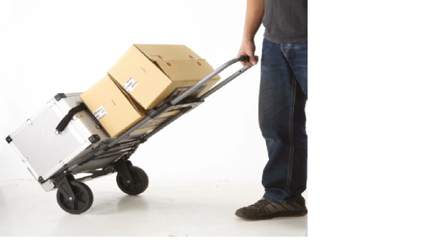 TOPTRADE rudla skladacia, vozík, nosnosť 150kg, teleskopická rukoväť 1
