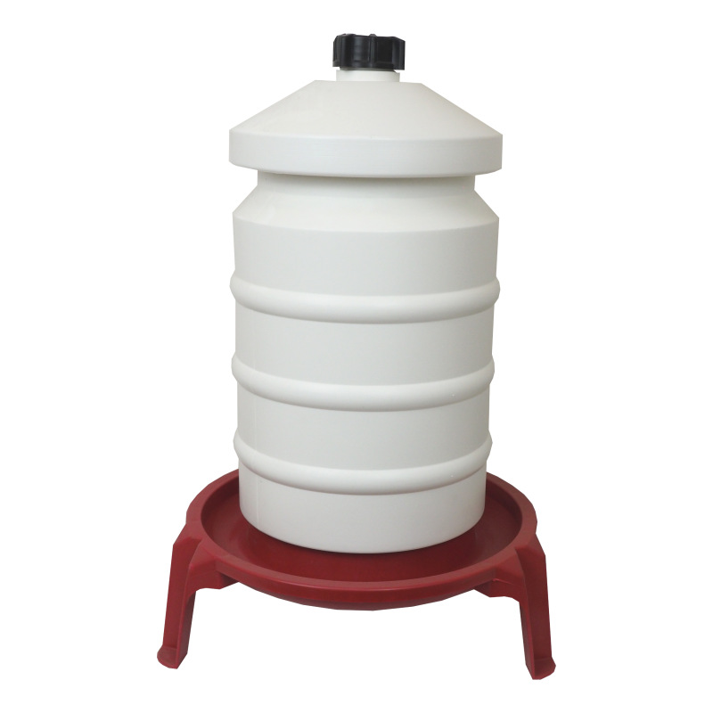 TOPTRADE napájačka plastová, barelová, na podstavci, pre hydinu, 20 l