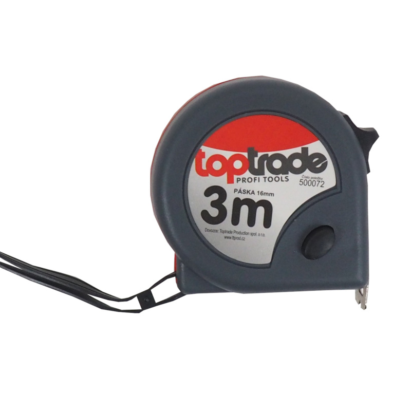 TOPTRADE meter zvinovací, dvojbrzdový, 16 mm x 3 m 1