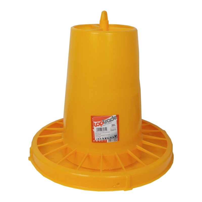 TOPTRADE kŕmidlo plastové, tubusové, pre hydinu, 20 l 2