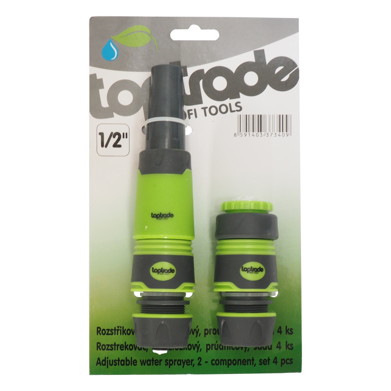 TOPTRADE rozstrekovač dvojzložkový, prúdnicový, súprava, 1/2", 4 ks 1