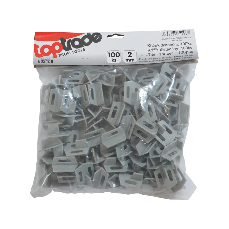 krížik dištančný, multifunkčný, 2 mm, sada 100 ks 1