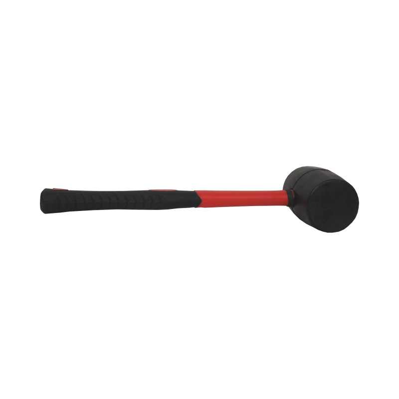 TOPTRADE kladivo gumené, čierne, sa sklolaminátovou násadou, O 60 mm / 700 g, profi 3