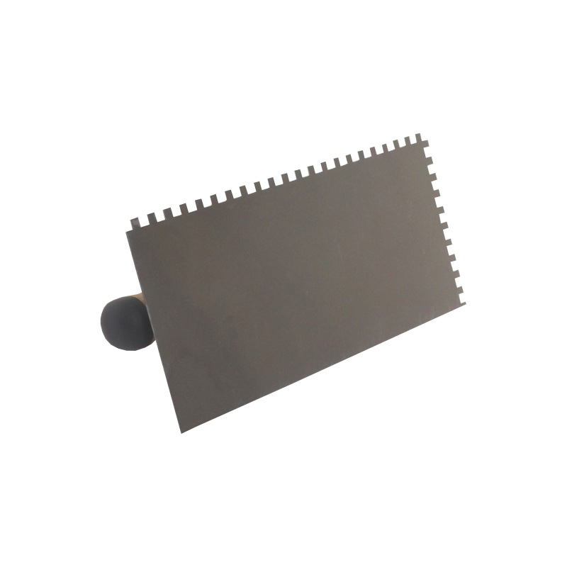 TOPTRADE hladítko nerezové, s EKO rukoväťou, zub 6 mm, 270 x 130 mm, profi 9