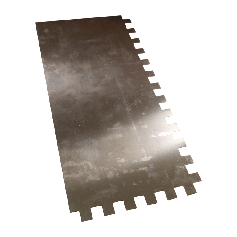 TOPTRADE hladítko nerezové, s plastovou rukoväťou, zub 12 mm, 270 x 130 mm, hobby 2