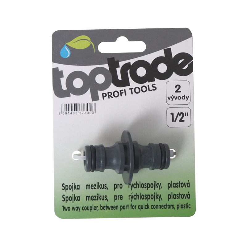 TOPTRADE spojka, medzikus, 2 vývody, 1/2'' 2