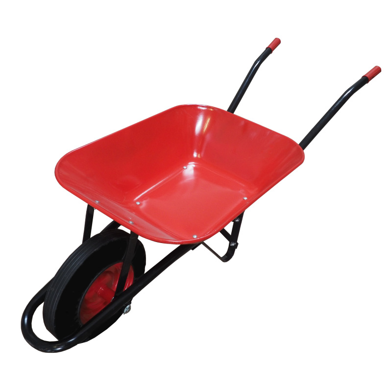 TOPTRADE fúrik, červenočierný, ťahaná korba, koleso polyuretán, 60 l