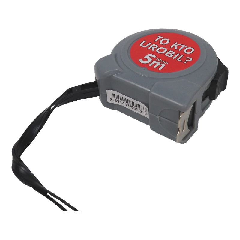 TOPTRADE meter zvinovací,„TO KTO UROBIL...“, jednobrzdový, 19 mm x 5 m 3
