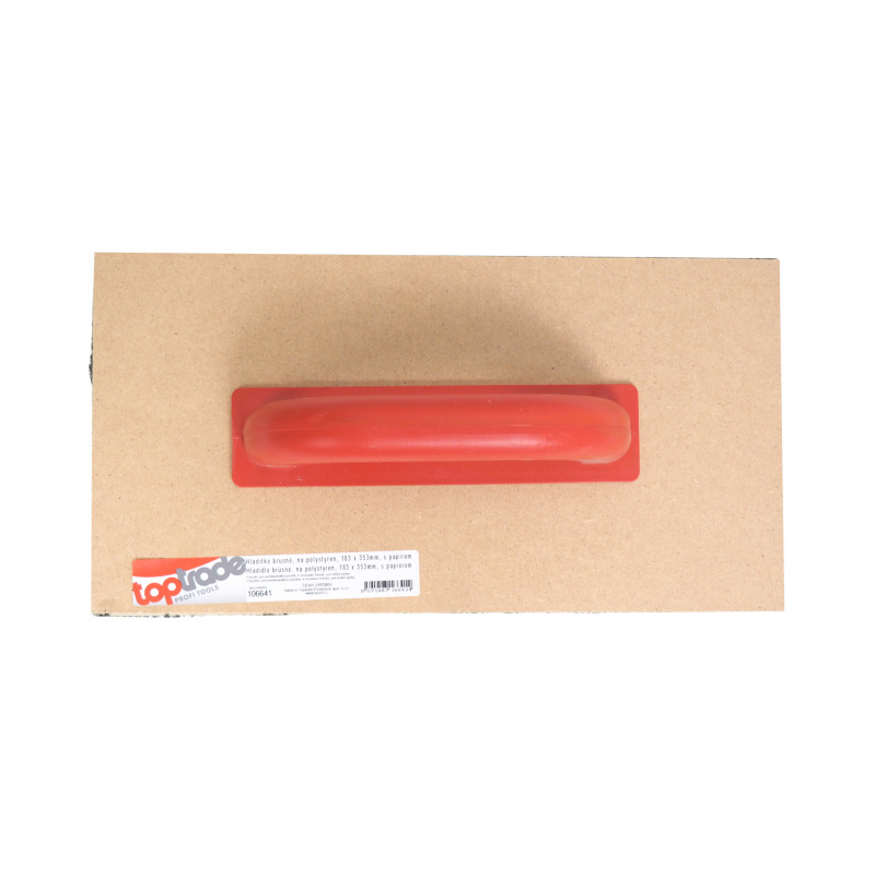 TOPTRADE hladítko brúsne, s papierom, na MDF doske, 353 x 183 mm, zrnitosť 16 1