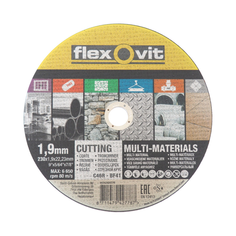 kotúč Flexovit, rezný, univerzálny, 230 x 22,23 x 1,9 mm, profi