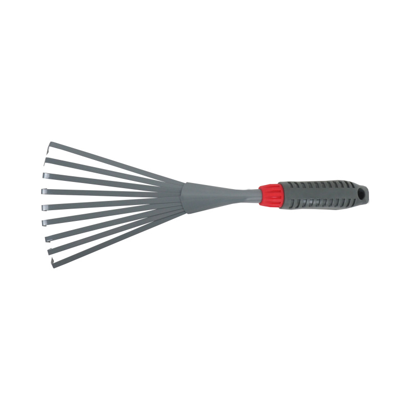 TOPTRADE hrable kovové, na lístie, 9 zubov, PP rukoväť, dĺžka 37 cm 3