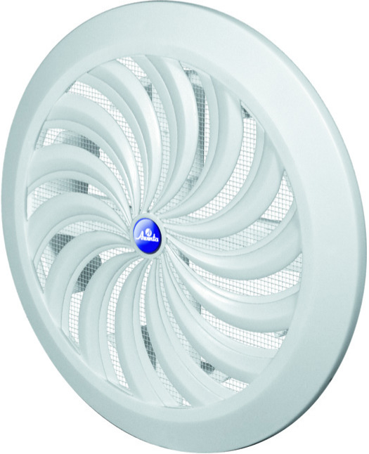 TOPTRADE mriežka vetracia, plastová, biela, guľatá, O 135/110 mm 5