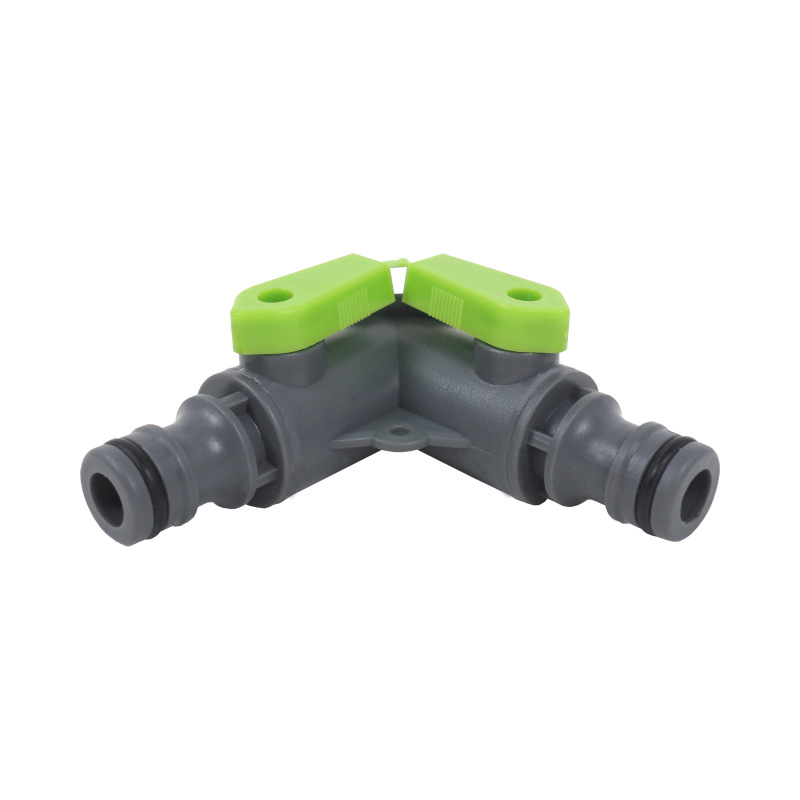 TOPTRADE rozdvojka s ventilmi, 3/4" na 2 rýchlospojky 3