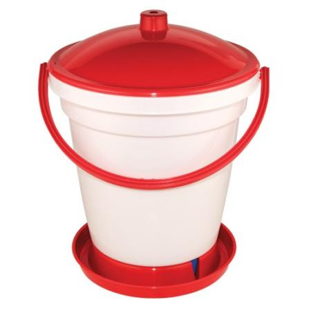 TOPTRADE napájačka plastová, vedrová, s plavákom, pre kurčatá, 24 l 2