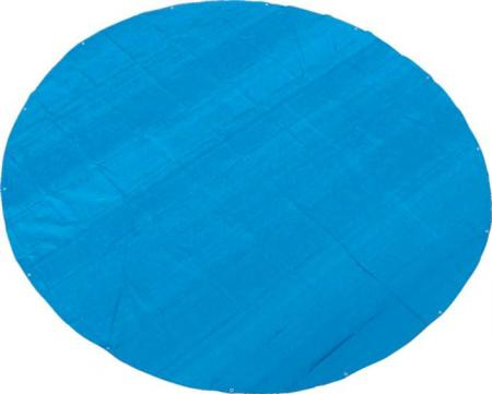 TOPTRADE plachta krycia, modro-zelená, s kovovými okami, guľatá, O 3,6 m, profi