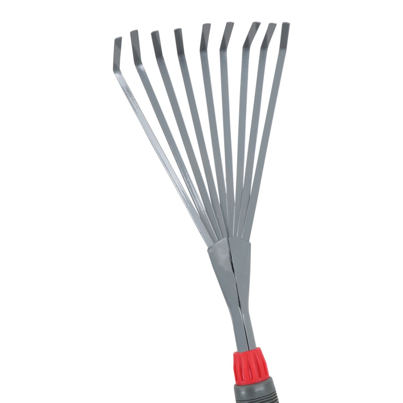 TOPTRADE hrable kovové, na lístie, 9 zubov, PP rukoväť, dĺžka 37 cm 6