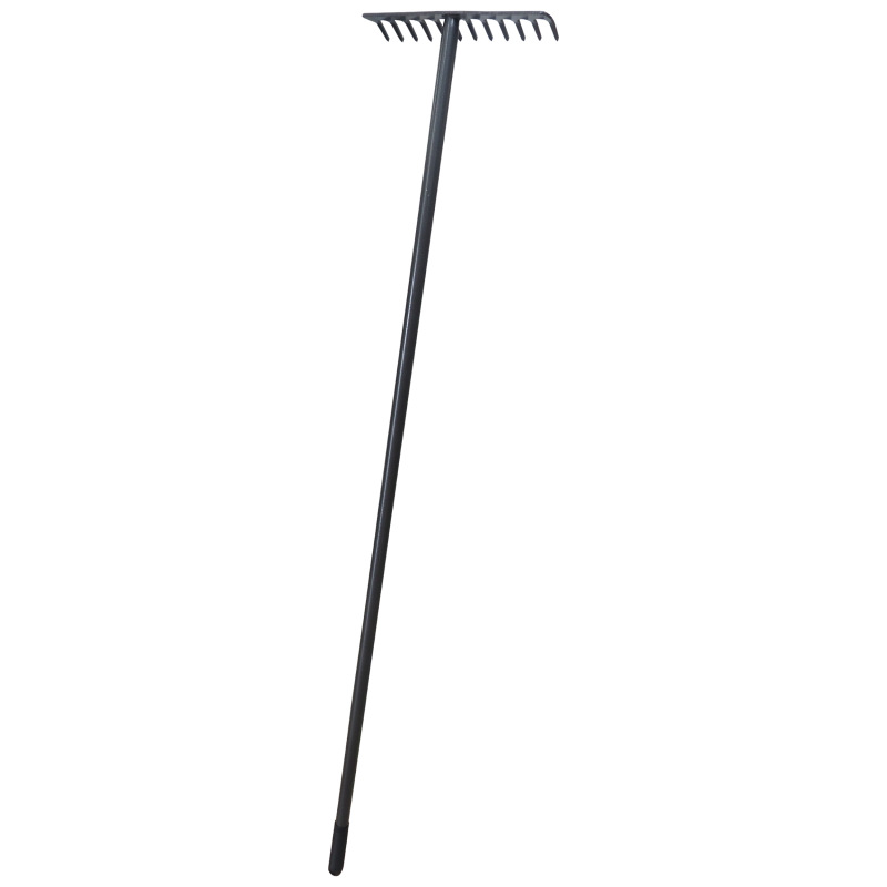TOPTRADE hrable štandard, 16 zubov, kovové, kovová násada, dĺžka 1500mm, Profi