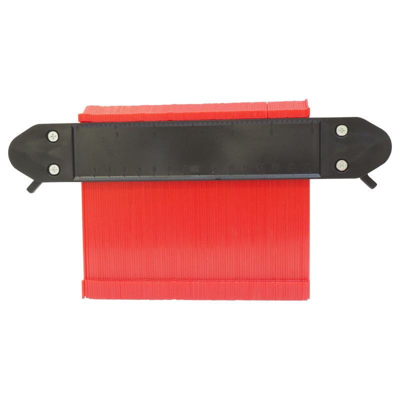 TOPTRADE šablóna kopírovacia, lamelová, pre obkladačov, 2 zámky, dĺžka 15 cm