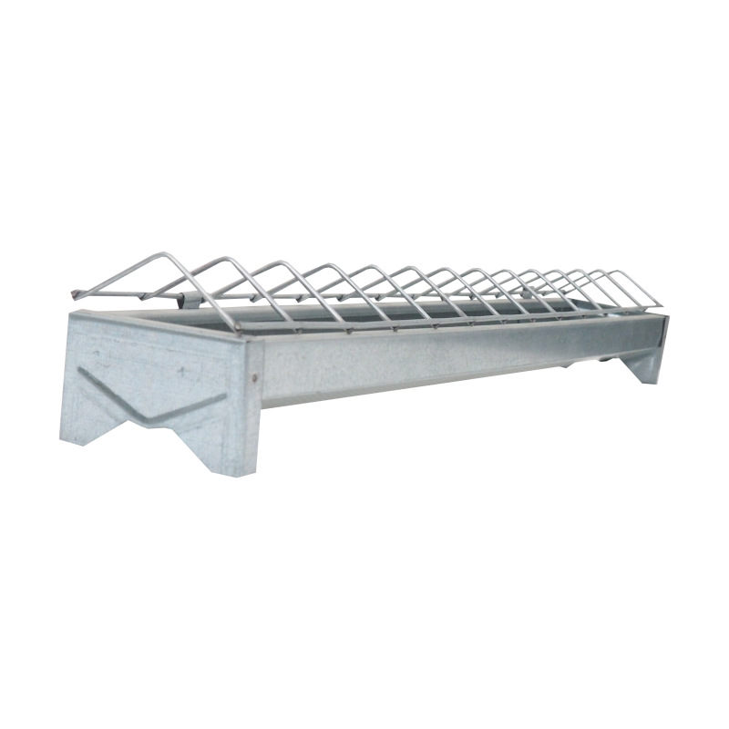 TOPTRADE kŕmidlo pozinkovné, velké, so sklopnou mriežkou, pre hydinu, 500x130x150mm 6