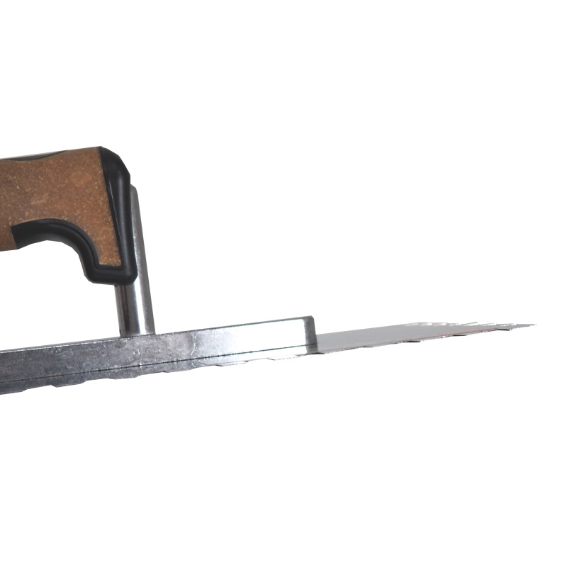 TOPTRADE hladítko nerezové, s EKO rukoväťou, zub 8 mm, 270 x 130 mm, profi 9
