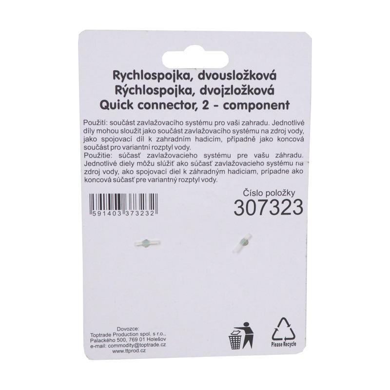 TOPTRADE rýchlospojka dvojzložková, 1“ 3