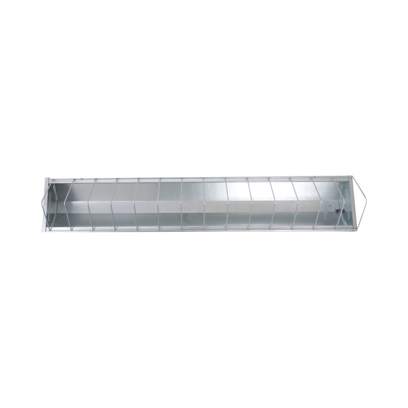 TOPTRADE kŕmidlo pozinkovné, velké, so sklopnou mriežkou, pre hydinu, 500x130x150mm 2