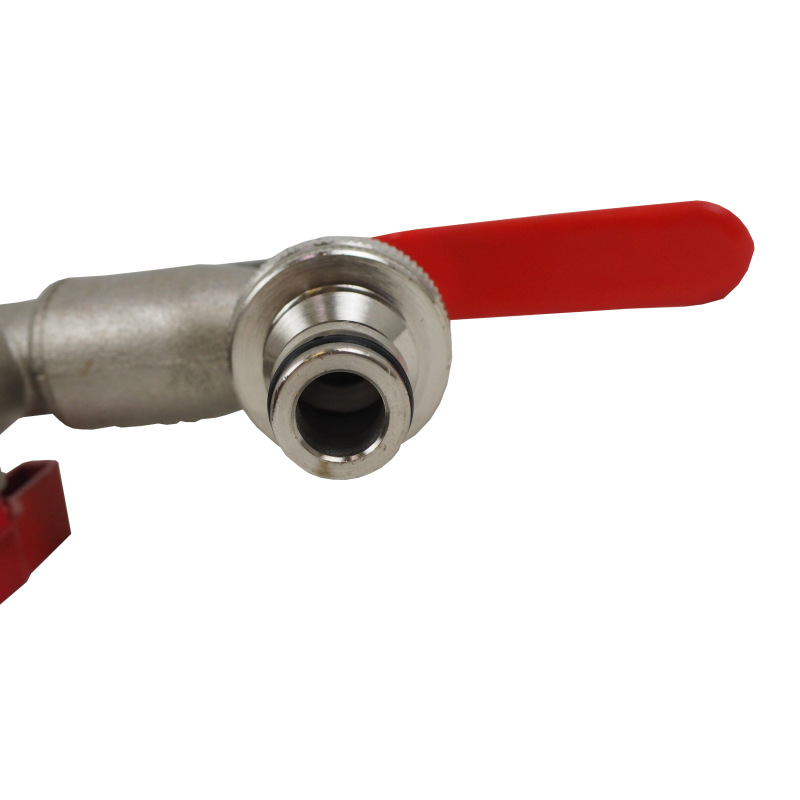 TOPTRADE ventil záhradný, s adaptérom, ventil 1 x 1/2" + 2 x 3/4" koncovka 9