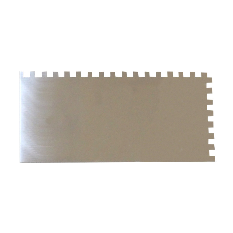 TOPTRADE hladítko nerezové, s EKO rukoväťou, zub 8 mm, 270 x 130 mm, profi 10
