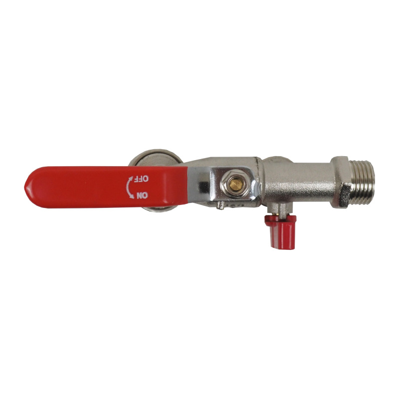 TOPTRADE ventil záhradný, s adaptérom, ventil 1 x 1/2" + 2 x 3/4" koncovka 10