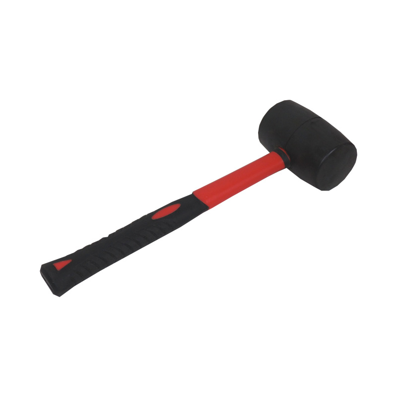 TOPTRADE kladivo gumené, čierne, sa sklolaminátovou násadou, O 70 mm / 900 g, profi 1