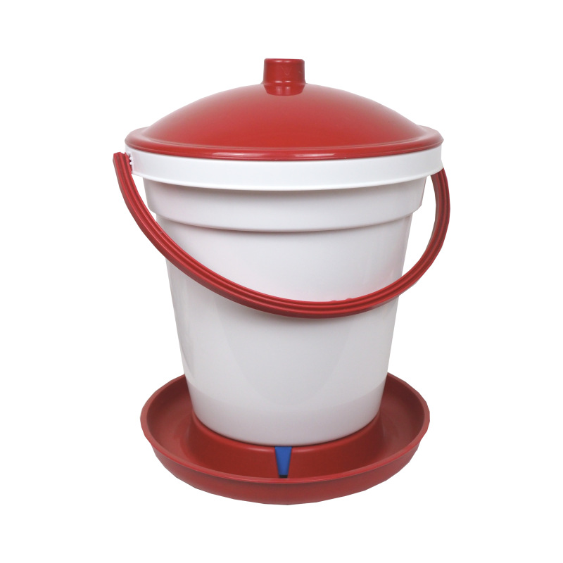 TOPTRADE napájačka plastová, vedrová, s plavákom, pre sliepky, 18 l