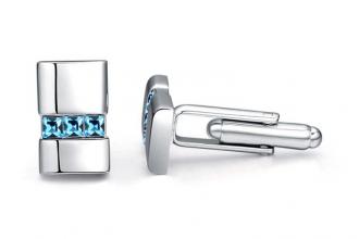 Pánske manžetové gombíky biele zlato žlté diamanty 3