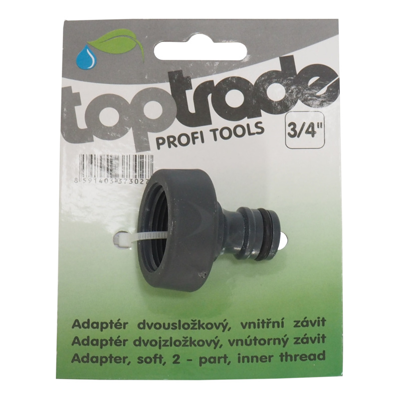 TOPTRADE adaptér dvojzložkový, vnútorný závit, 3/4" 1