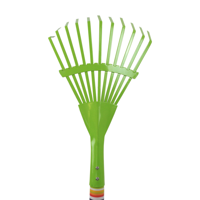 TOPTRADE náradie záhradné, detské, kovové - hrable 11 lamiel, dlhá násada, 74 cm 5