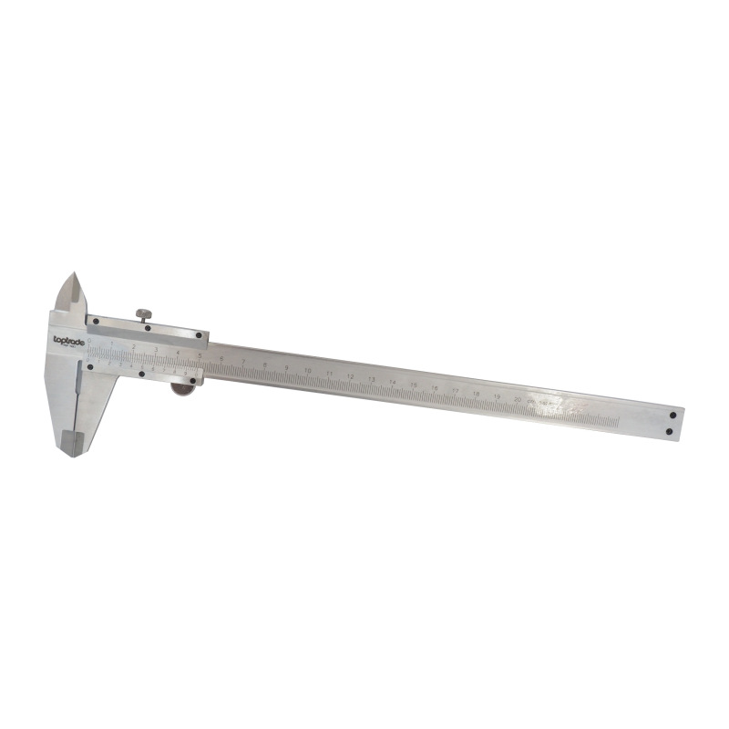 TOPTRADE meradlo posuvné, kovové, s aretáciou, s presnosťou 0,02 mm,stupnice nonius,150 mm