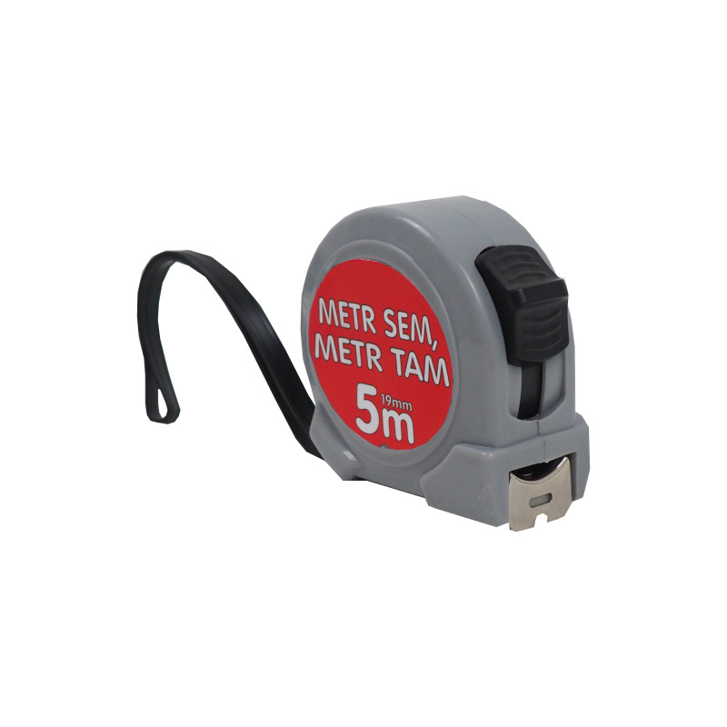 TOPTRADE meter zvinovací, „METR SEM, METR TAM...“, jednobrzdový, 19 mm x 5 m 2