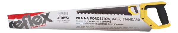 TOPTRADE píla na pórobetón, s plastovou rukoväťou, 34 SK britov, štandard 1