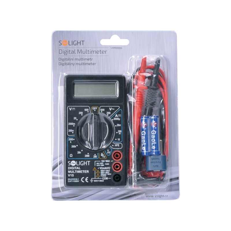 multimeter, max. AC 500V, max. DC 500V / 10A, test diódy, bzučiak 1