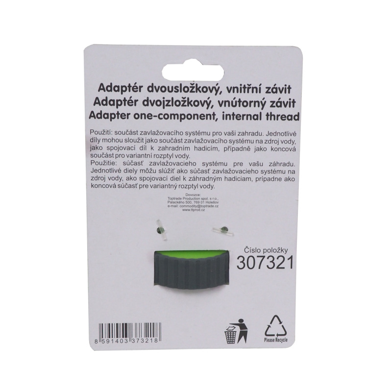 TOPTRADE adaptér dvojzložkový, vnútorný závit, 1“ 3
