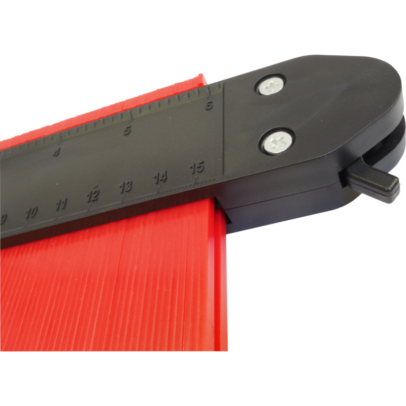 TOPTRADE šablóna kopírovacia, lamelová, pre obkladačov, 2 zámky, dĺžka 15 cm 2