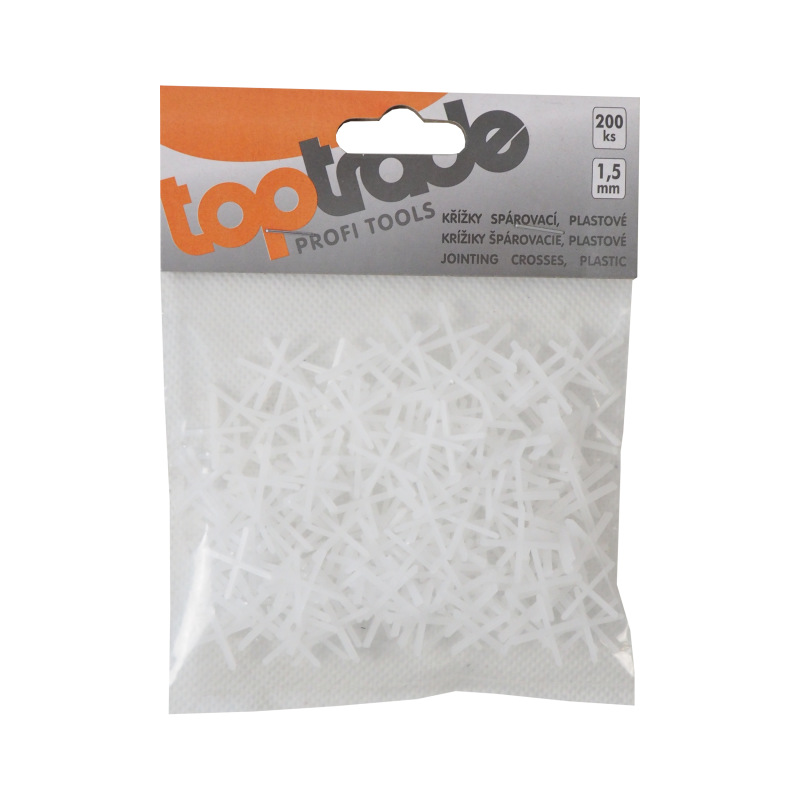 TOPTRADE krížiky plastové, špárovacie, 1,5 mm / 200 ks 1