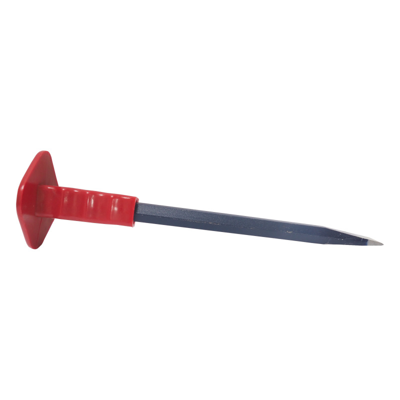 TOPTRADE sekáč zámočnícky, plochý, s gumovou rukoväťou, 300 mm