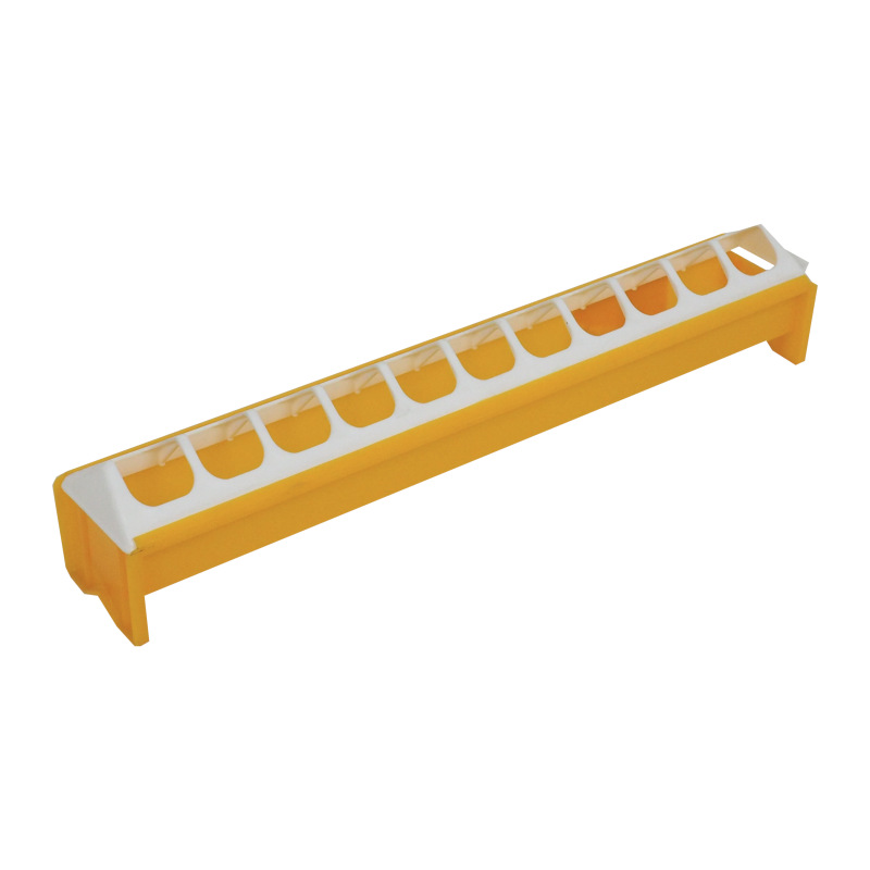TOPTRADE kŕmidlo plastové, žľabové, zasúvacie, pre kurčatá, kačice, húsatá, 300 mm 3